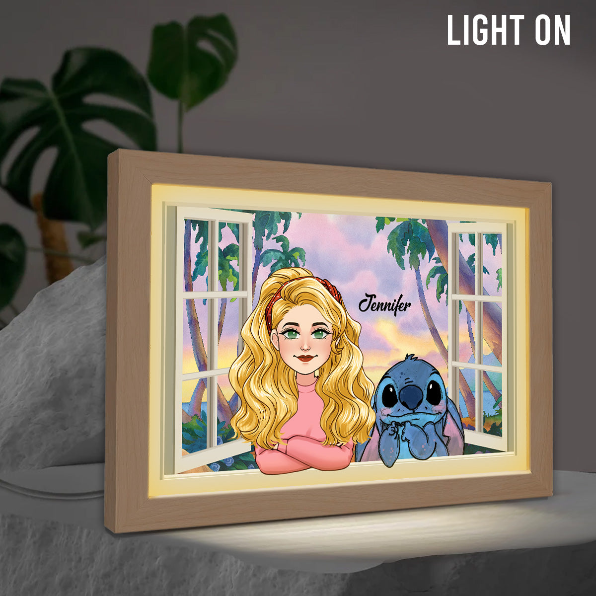 Ohana Summer Vibe - Personalized Ohana Light Photo Frame
