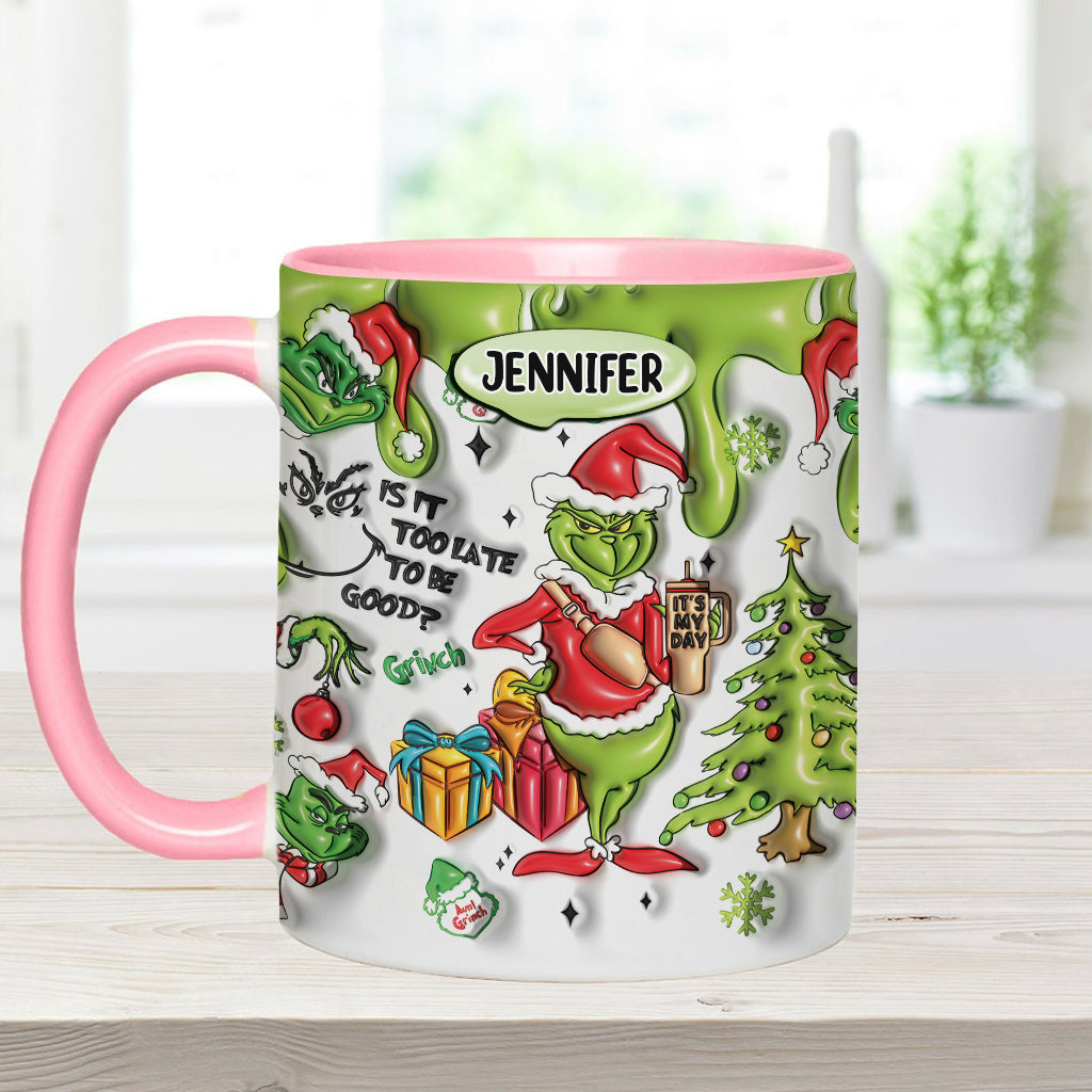 Is It Too Late To Be Good - Personalized Stole Christmas Accent Mug
