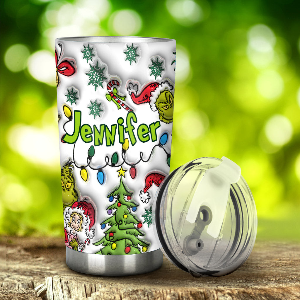Merry Grinchmas - Personalized Stole Christmas Tumbler