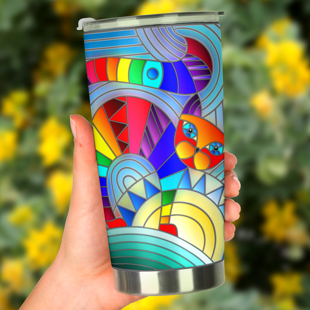 Cat Glass Art Cat Tumbler 0622