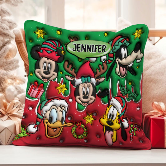 Christmas Is Coming - Personalized Mouse Throw Pillow