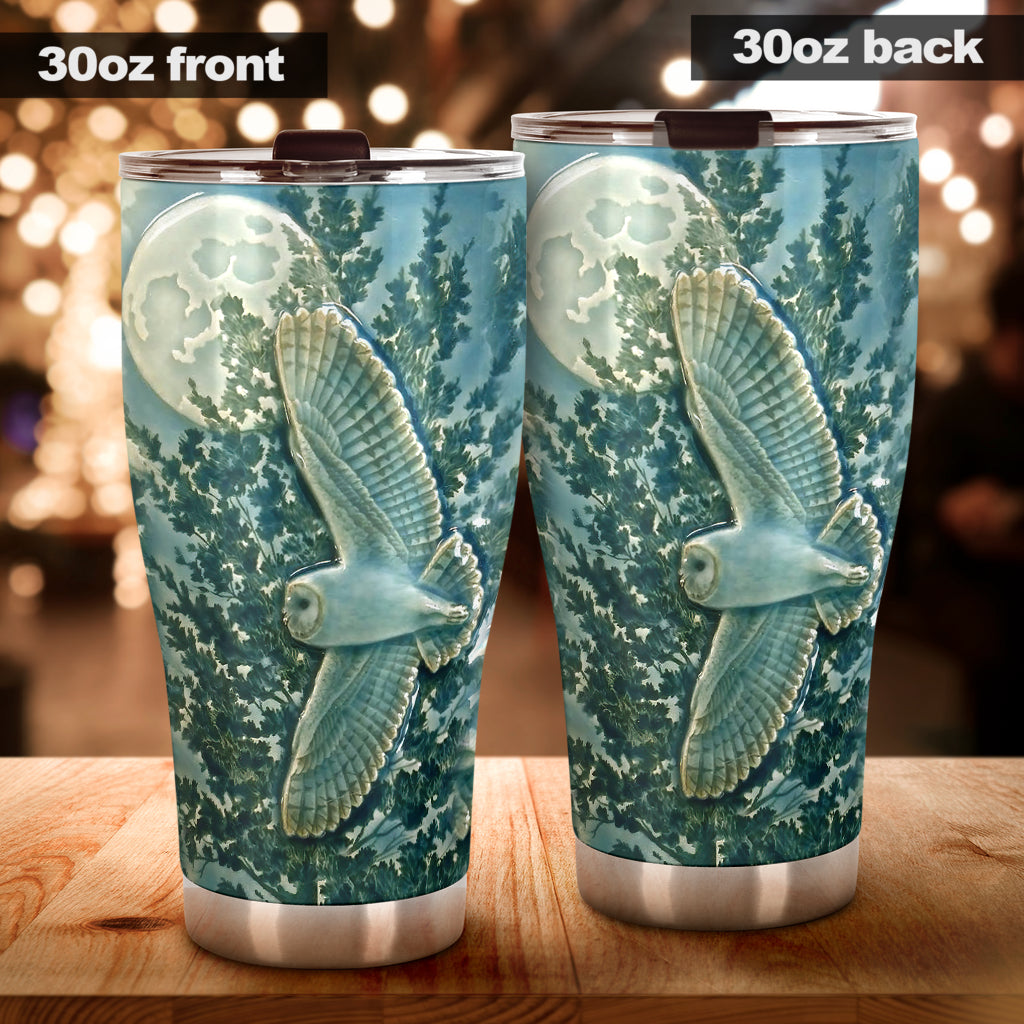 Majestic Owl Ceramic Print Owl Tumbler 0622