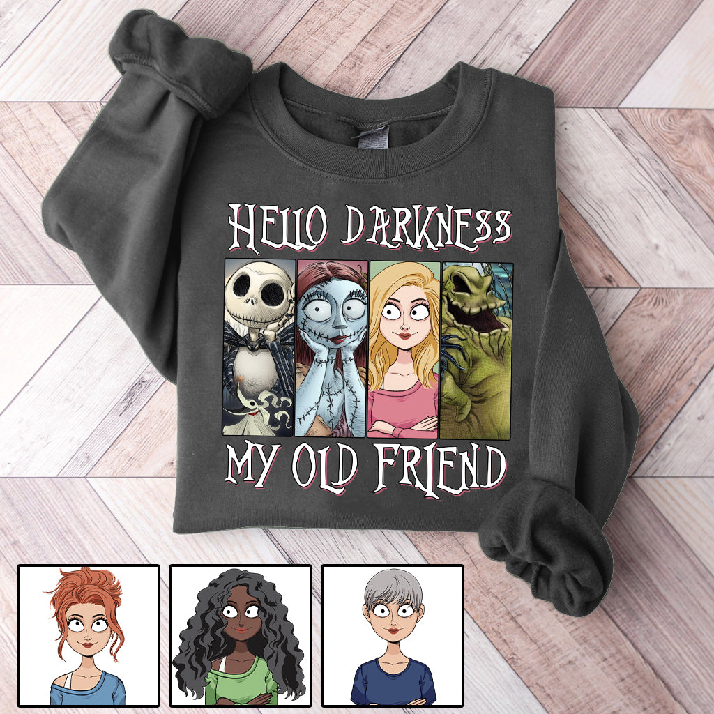 Hello Darkness My Old Friend - Personalized Nightmare All Over Shirt