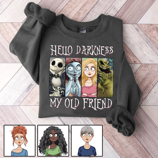 Hello Darkness My Old Friend - Personalized Nightmare All Over Shirt