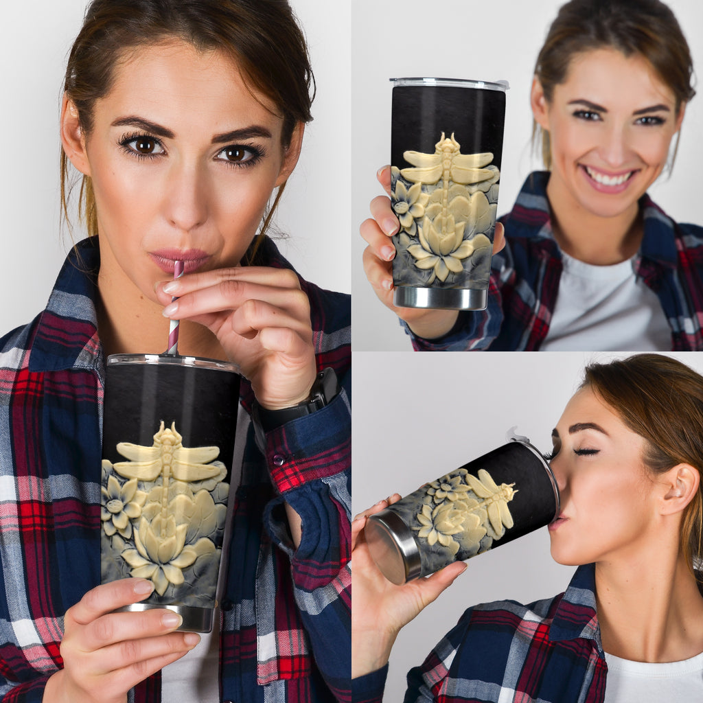 Dragonfly Silicon Mold Print Dragonfly Tumbler 0622