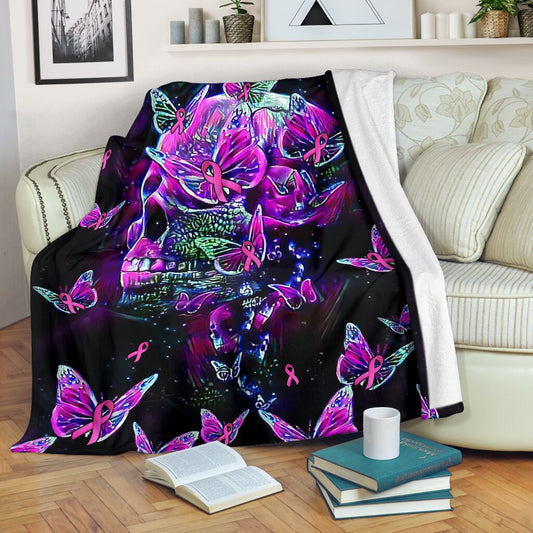 Skull Breast Cancer Awareness Breast Cancer Awareness Blanket 0622