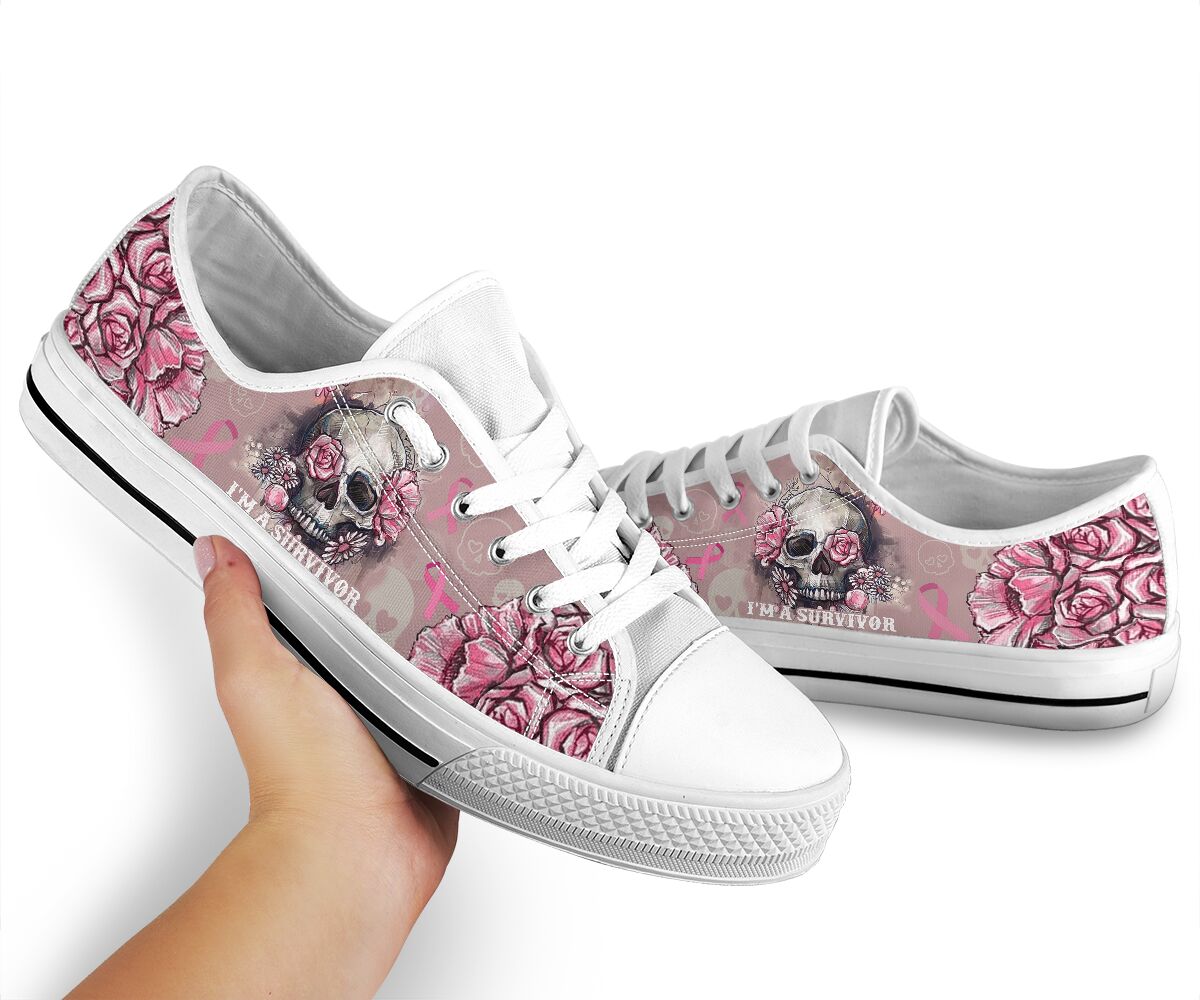 I'm A Survivor Breast Cancer Awareness Low Top Shoes 0622
