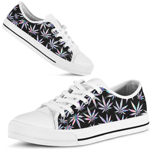 Holographic Stoner - Weed Low Top Shoes 0822