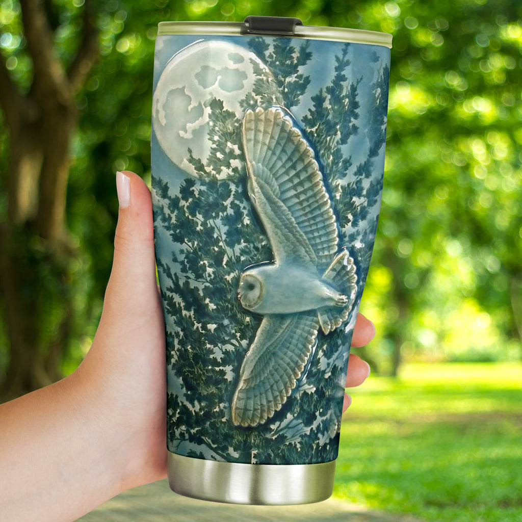 Majestic Owl Ceramic Print Owl Tumbler 0622