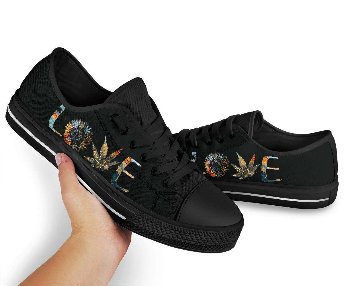 Love 420 Sunflower - Weed Low Top Shoes 0822
