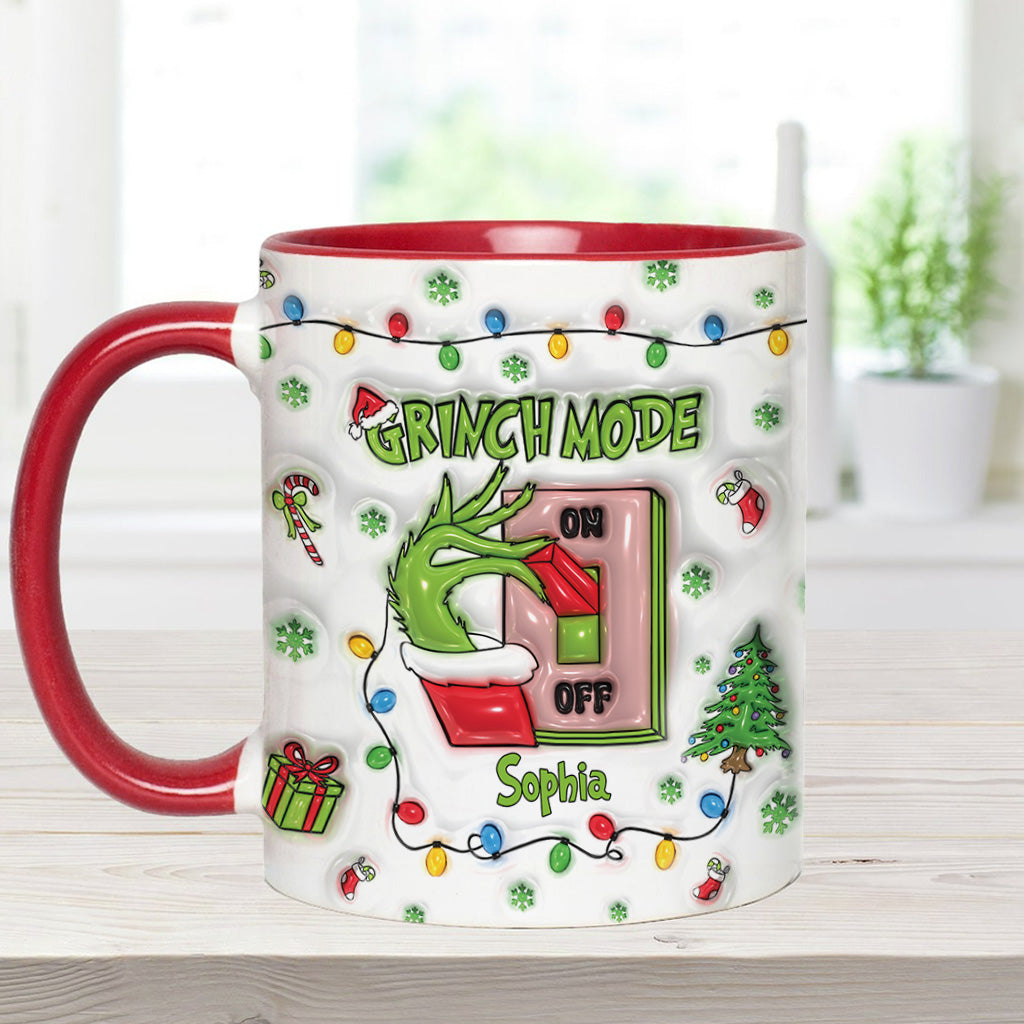Christmas Mode On - Personalized Stole Christmas Accent Mug