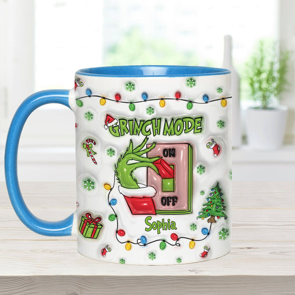 Christmas Mode On - Personalized Stole Christmas Accent Mug