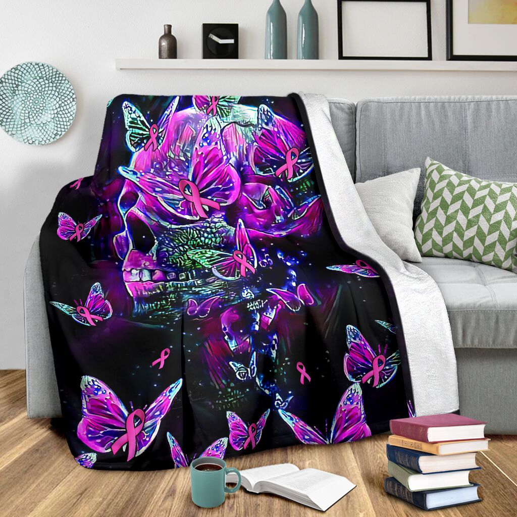 Skull Breast Cancer Awareness Breast Cancer Awareness Blanket 0622