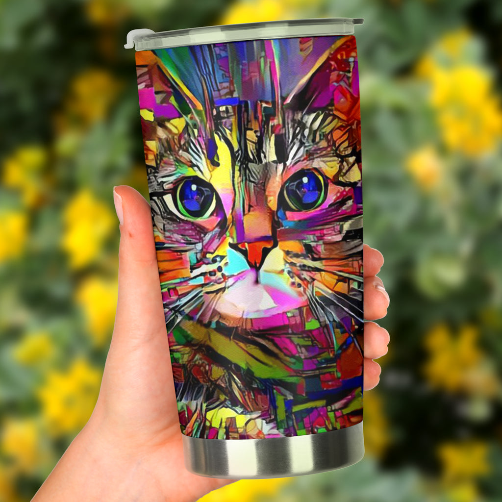 Coloful Cat Cat Tumbler 0622