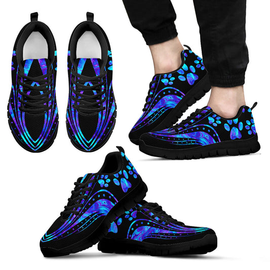 Vintage Blue Mandala Dog Sneakers 0622