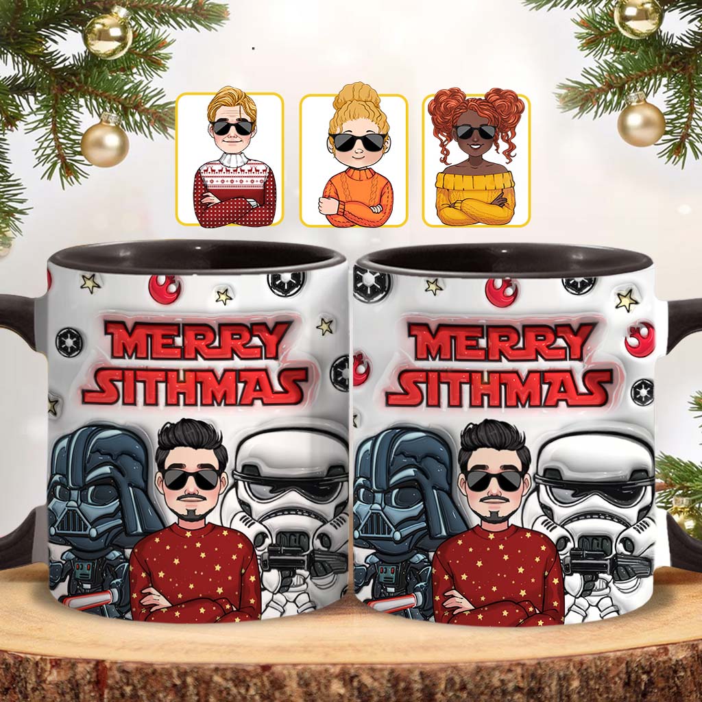 Merry Sithmas - Personalized The Force Accent Mug