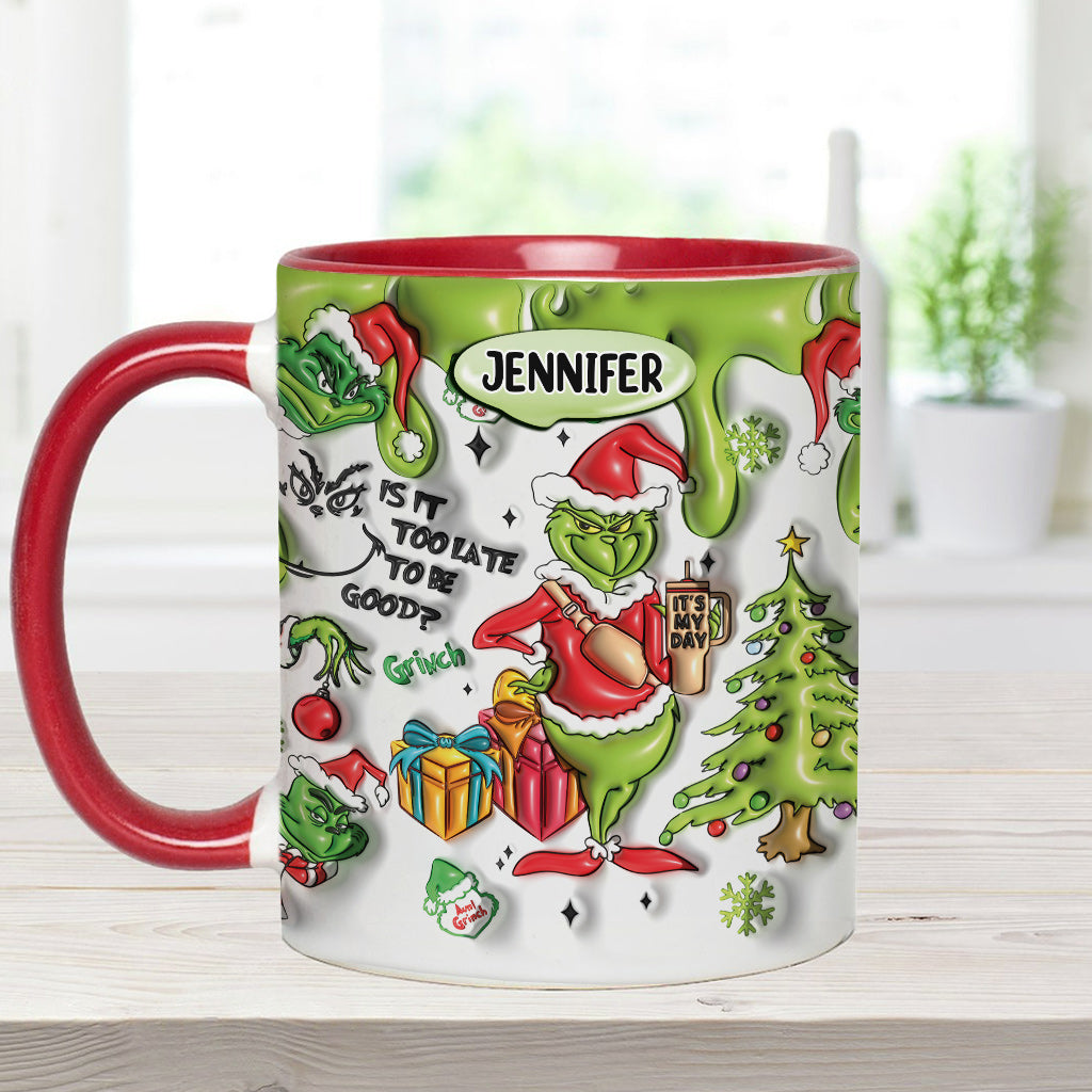 Is It Too Late To Be Good - Personalized Stole Christmas Accent Mug