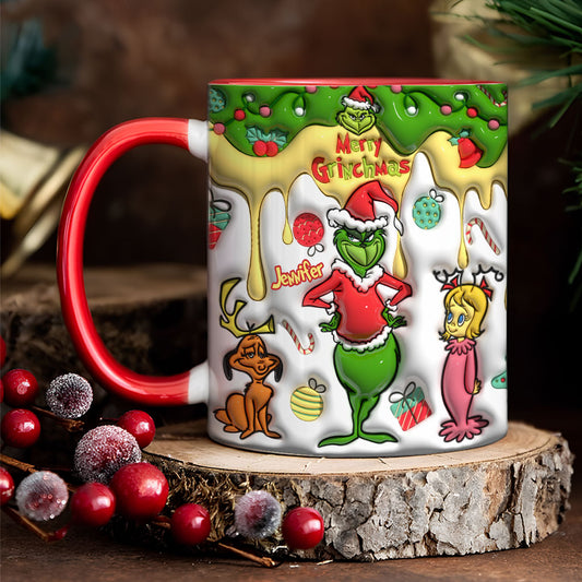 Merry Grinchmas - Personalized Stole Christmas Accent Mug