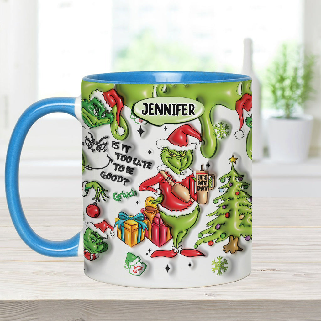 Is It Too Late To Be Good - Personalized Stole Christmas Accent Mug
