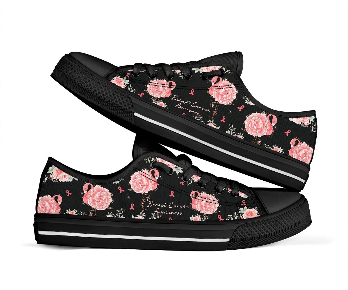 Flamingo Breast Cancer Awareness Breast Cancer Awareness Low Top Shoes 0622
