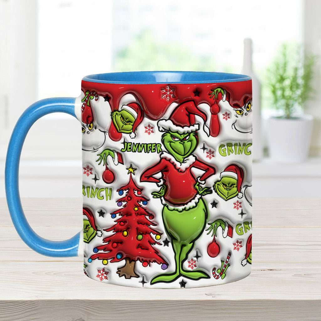 Red Christmas - Personalized Stole Christmas Accent Mug