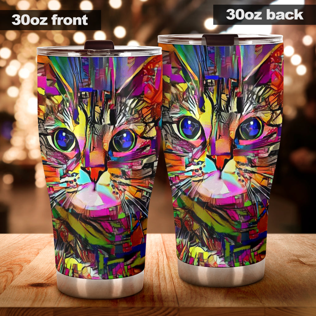 Coloful Cat Cat Tumbler 0622