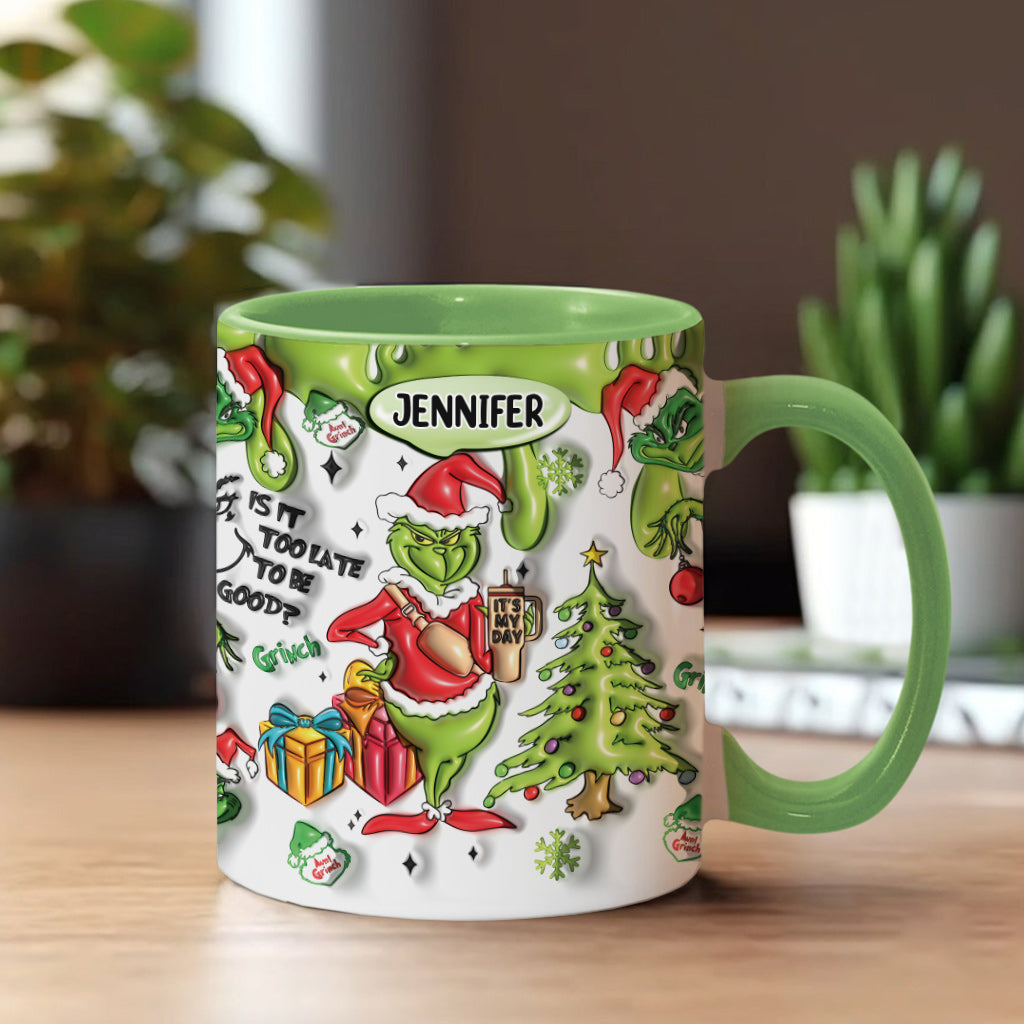 Is It Too Late To Be Good - Personalized Stole Christmas Accent Mug