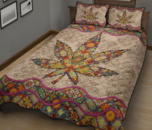 Boho Leaf - Weed Quilt Set 0822