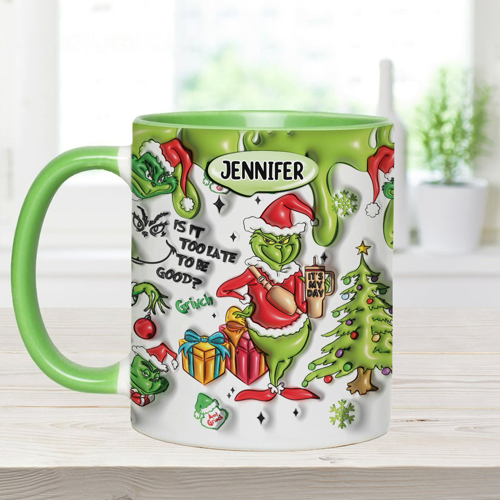 Is It Too Late To Be Good - Personalized Stole Christmas Accent Mug
