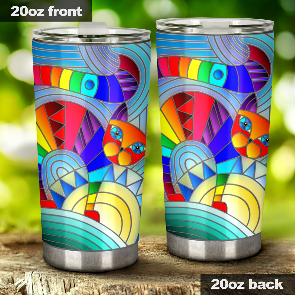 Cat Glass Art Cat Tumbler 0622