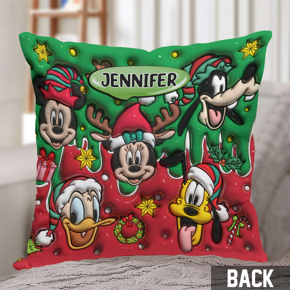 Christmas Is Coming - Personalized Mouse Throw Pillow