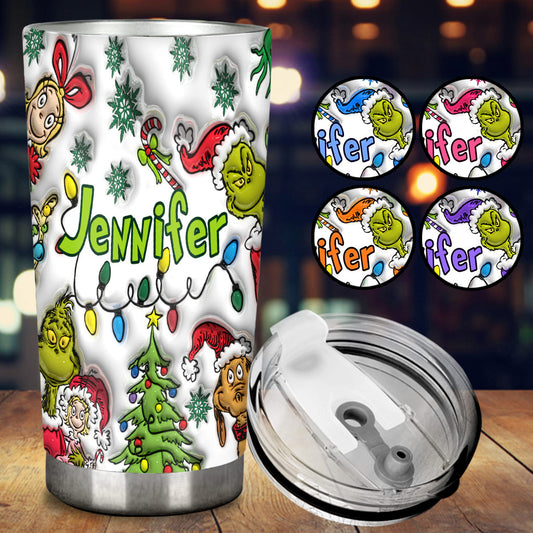 Merry Grinchmas - Personalized Stole Christmas Tumbler