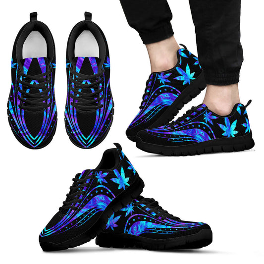 Vintage Blue Mandala - Weed Sneakers 0822