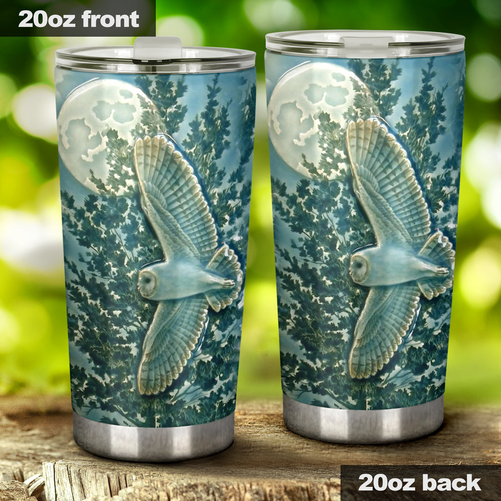 Majestic Owl Ceramic Print Owl Tumbler 0622