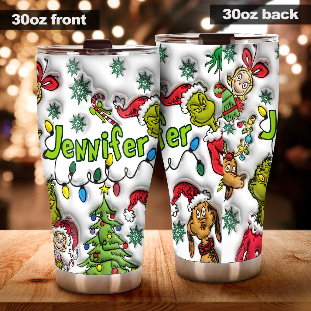 Merry Grinchmas - Personalized Stole Christmas Tumbler