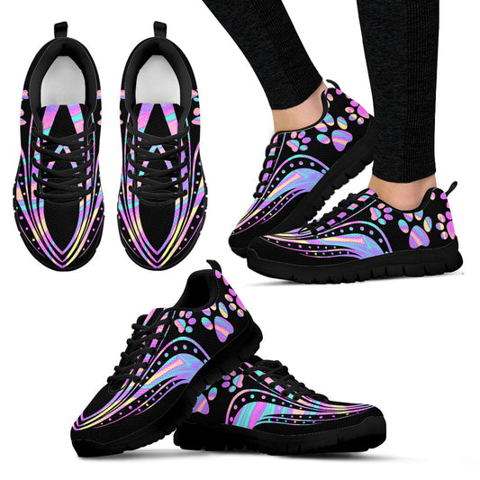 Hologram Paws Pattern Dog Sneakers 0622