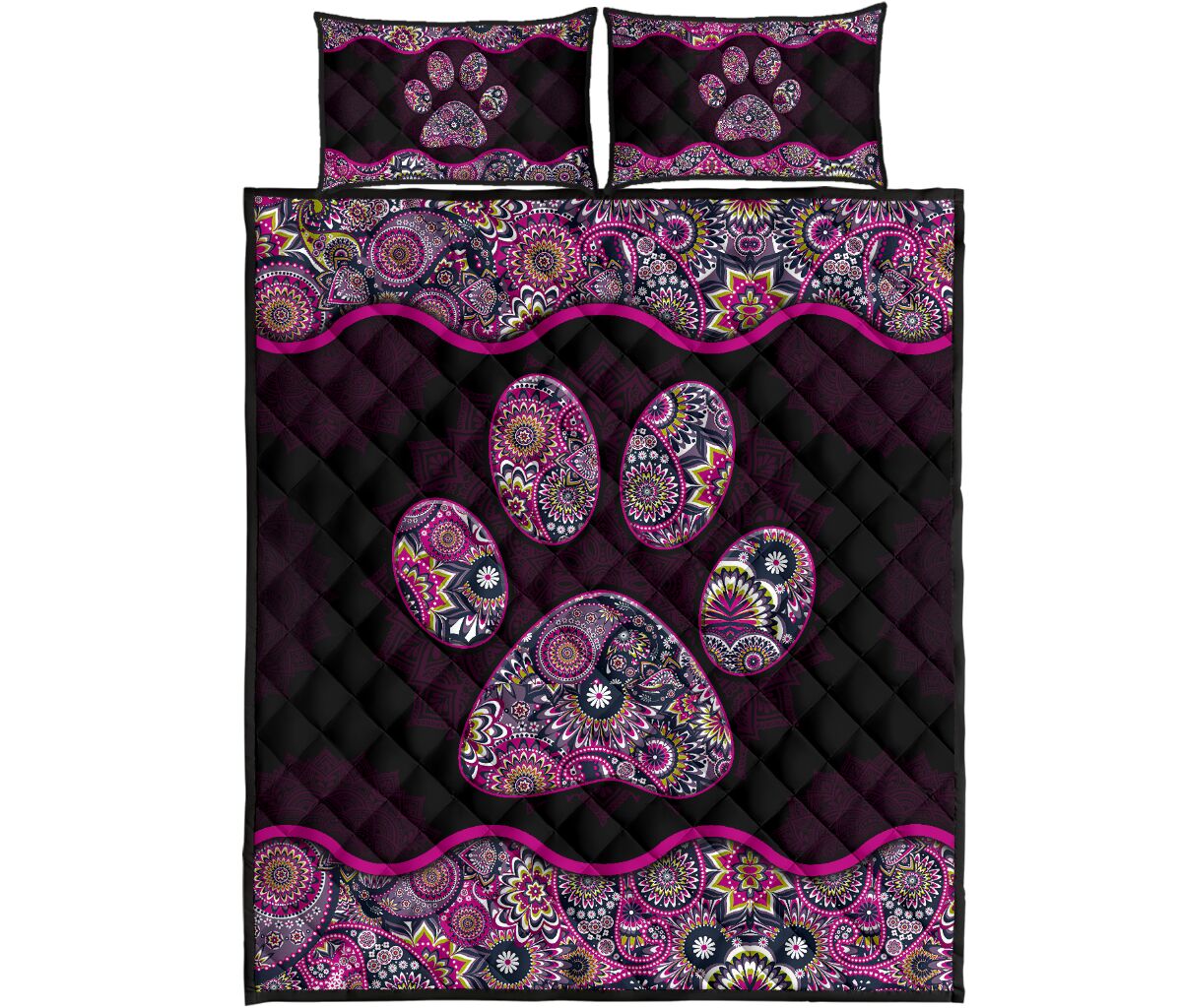 Dog Paws Dog Quilt Set 0622