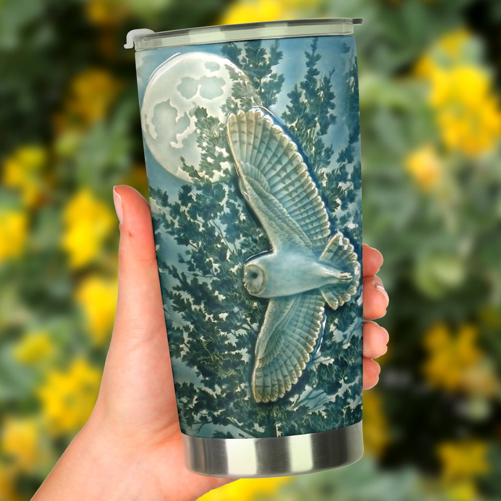 Majestic Owl Ceramic Print Owl Tumbler 0622