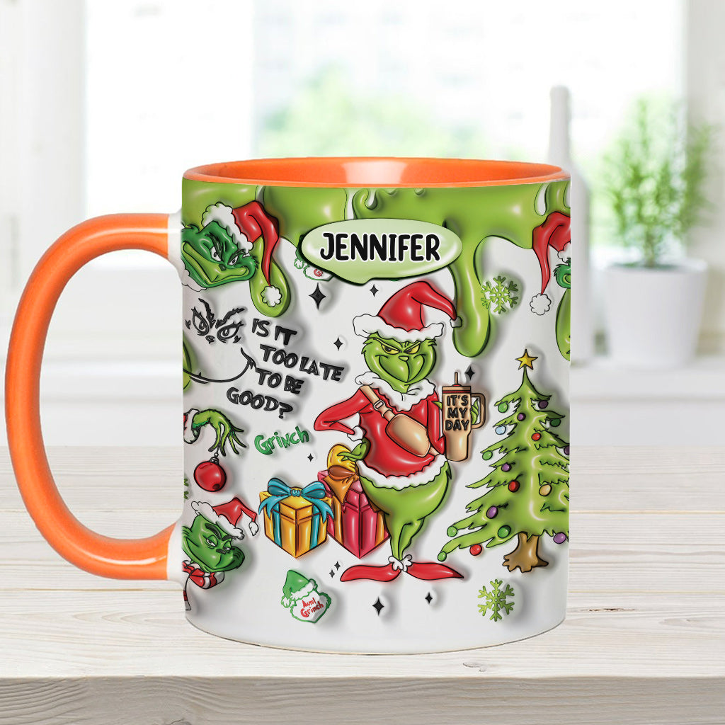 Is It Too Late To Be Good - Personalized Stole Christmas Accent Mug
