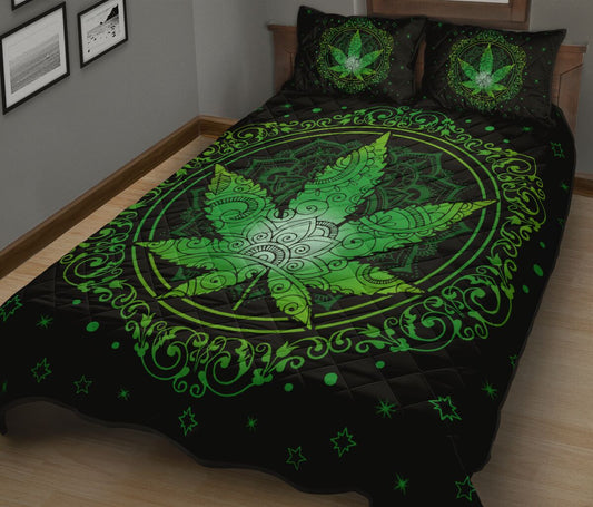 Green Leaf - Weed Quilt Set 0822