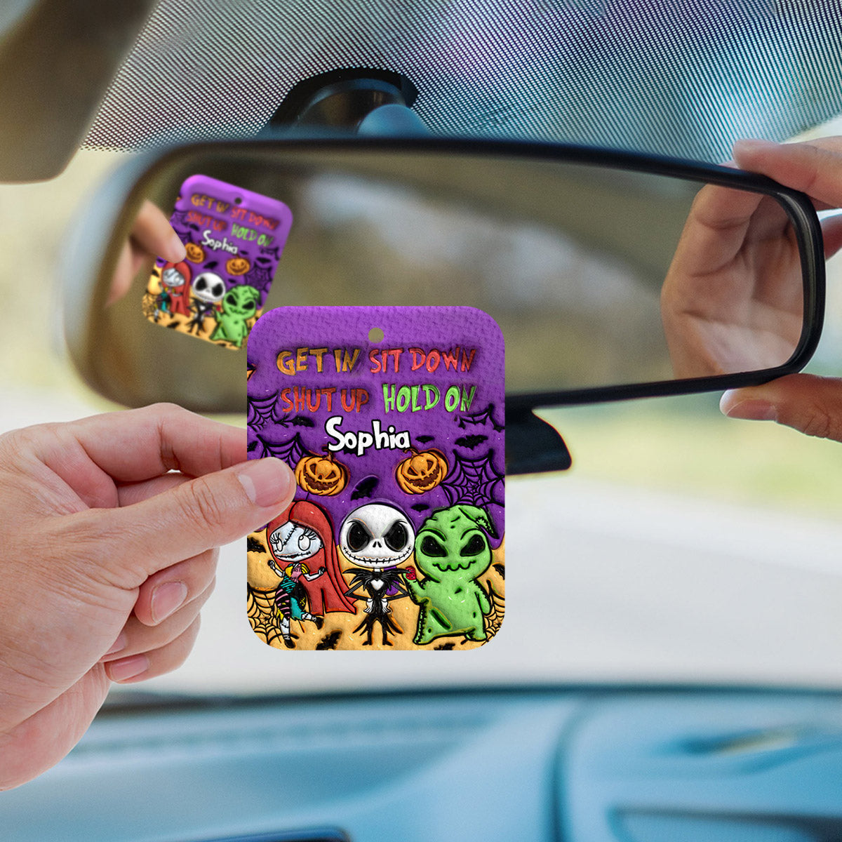 Get In Sit Down Shut Up Hold On - Personalized Nightmare Rectangle Air Freshener