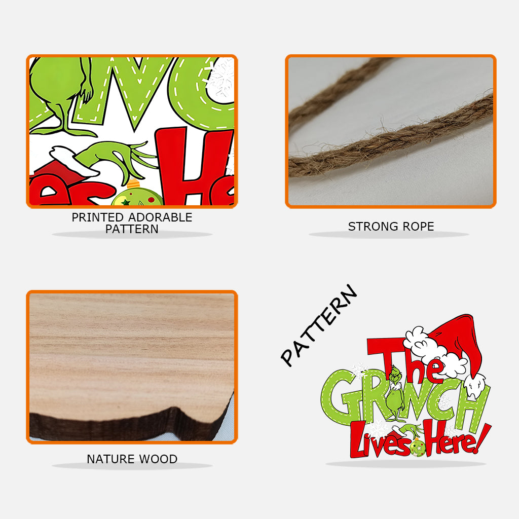 Lives Here - Stole Christmas Custom Shaped Wood Sign