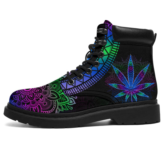 Mandala Pattern - Weed All Season Boots 0822