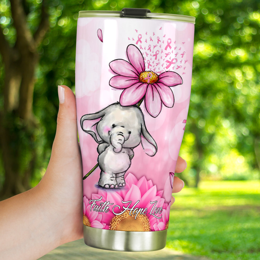 Hope For A Cure Breast Cancer Awareness Tumbler 0622