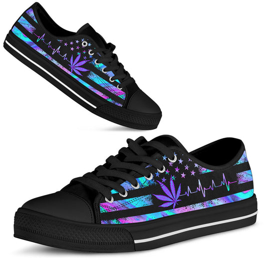American Heart Beat - Weed Low Top Shoes 0822
