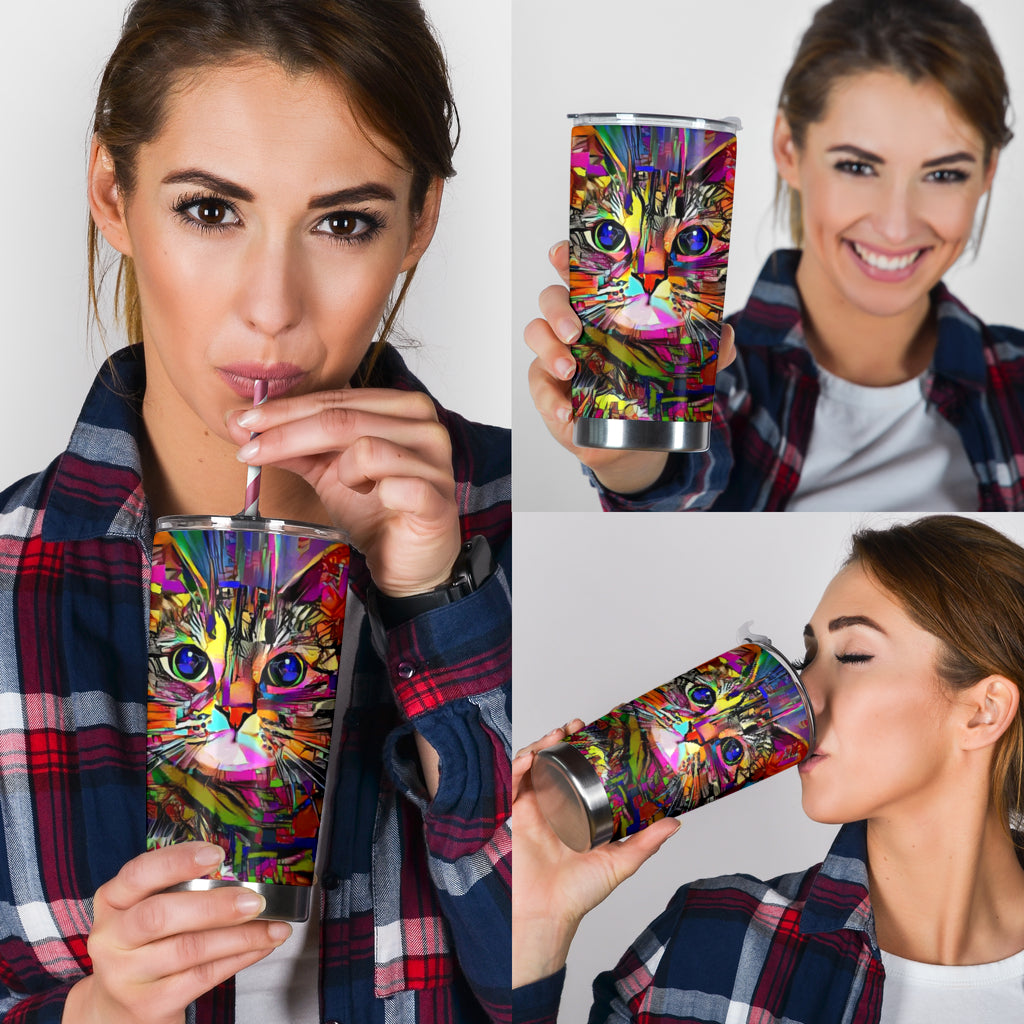 Coloful Cat Cat Tumbler 0622