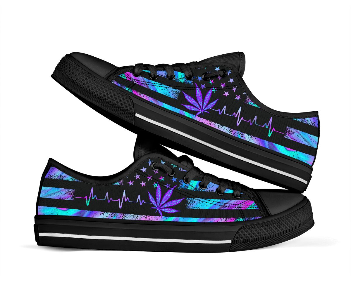 American Heart Beat - Weed Low Top Shoes 0822