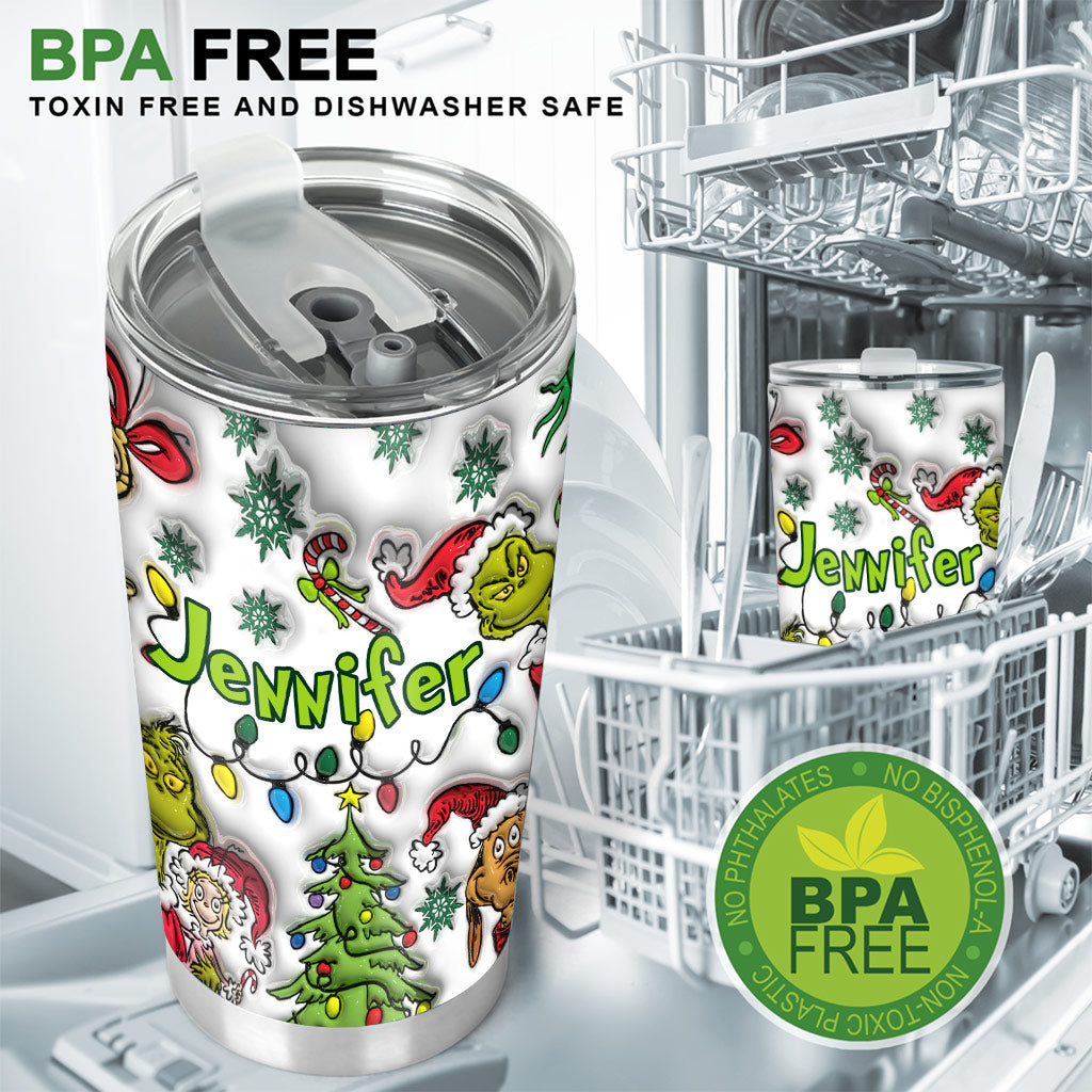 Merry Grinchmas - Personalized Stole Christmas Tumbler