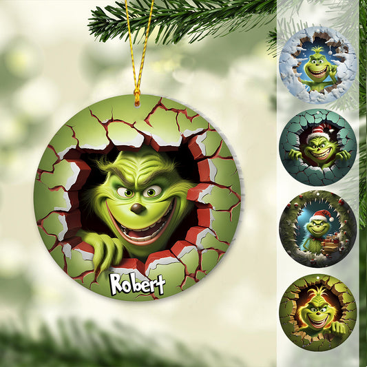 Merry Grinchmas - Personalized Stole Christmas Ornament