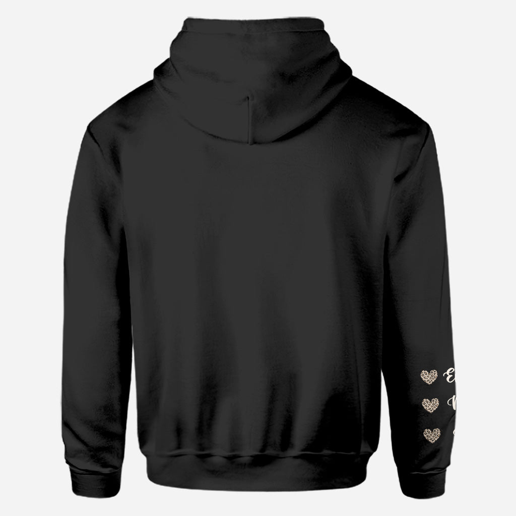 This Nana Wears Her Heart On Her Sleeve - Personalized Mother's Day Grandma All Over and Hoodie